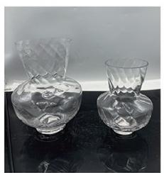 A group of clear glass vase made-hand