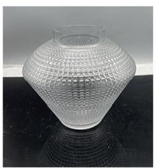 Clear glass vase made by hands