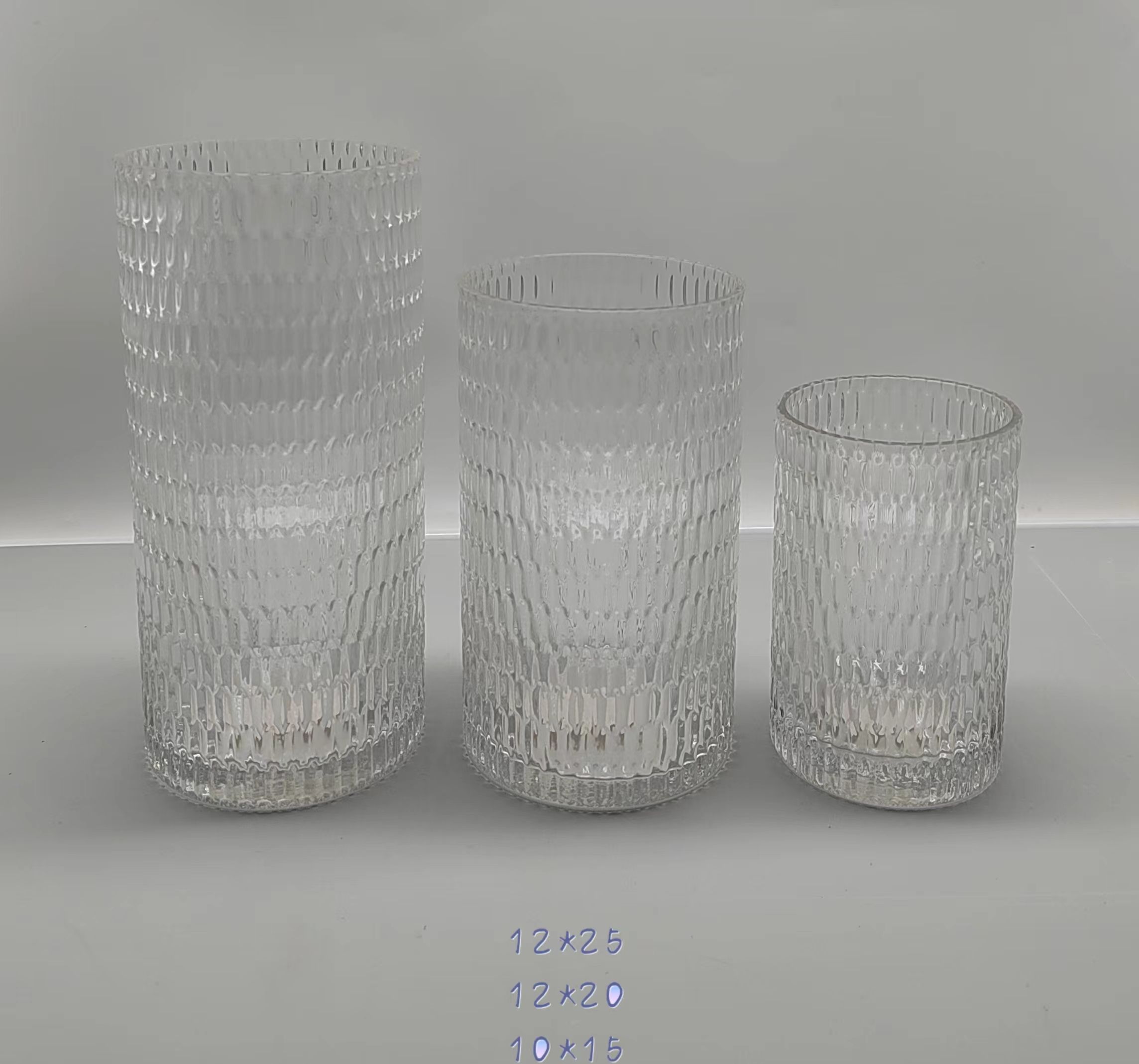 Clear glass vase made by hands