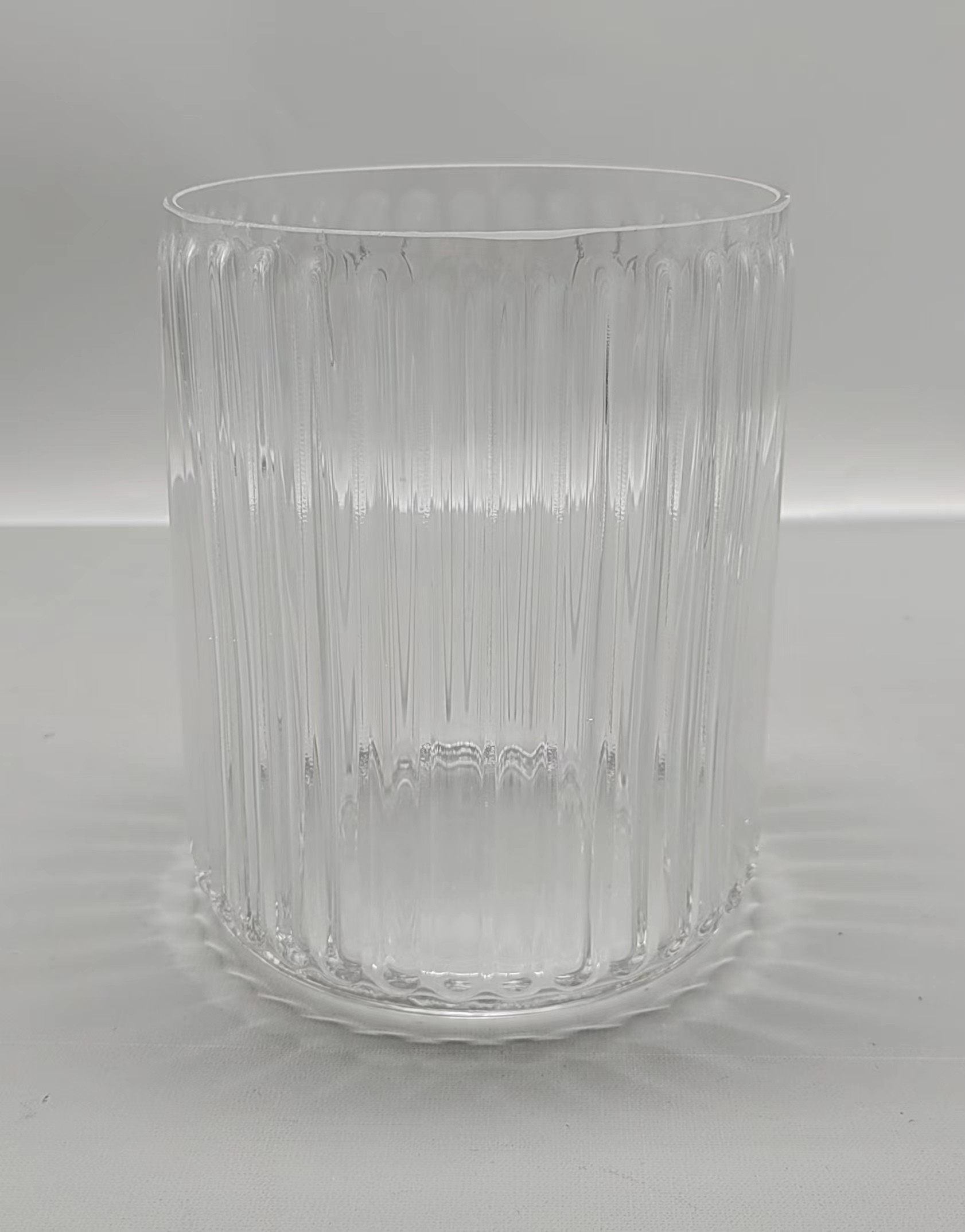 Clear glass vase made by hands
