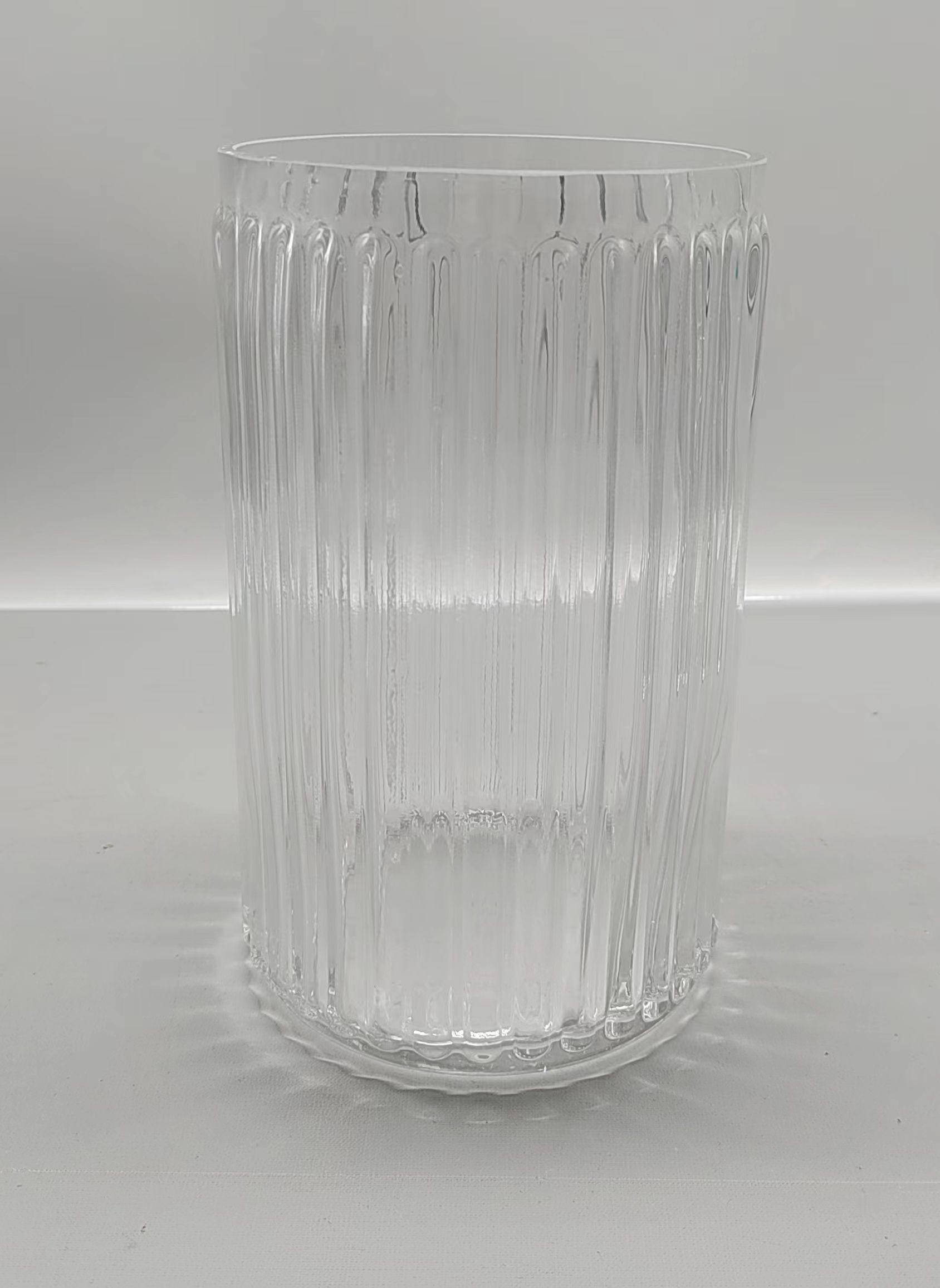 Clear glass vase made by hands