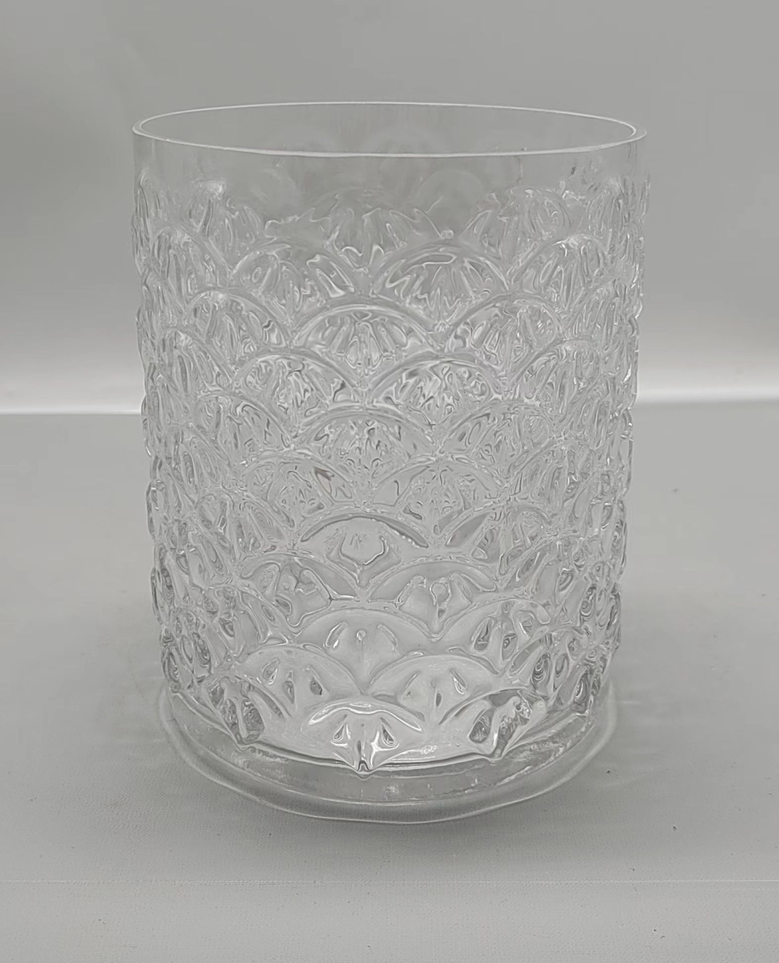 Clear glass vase made by hands