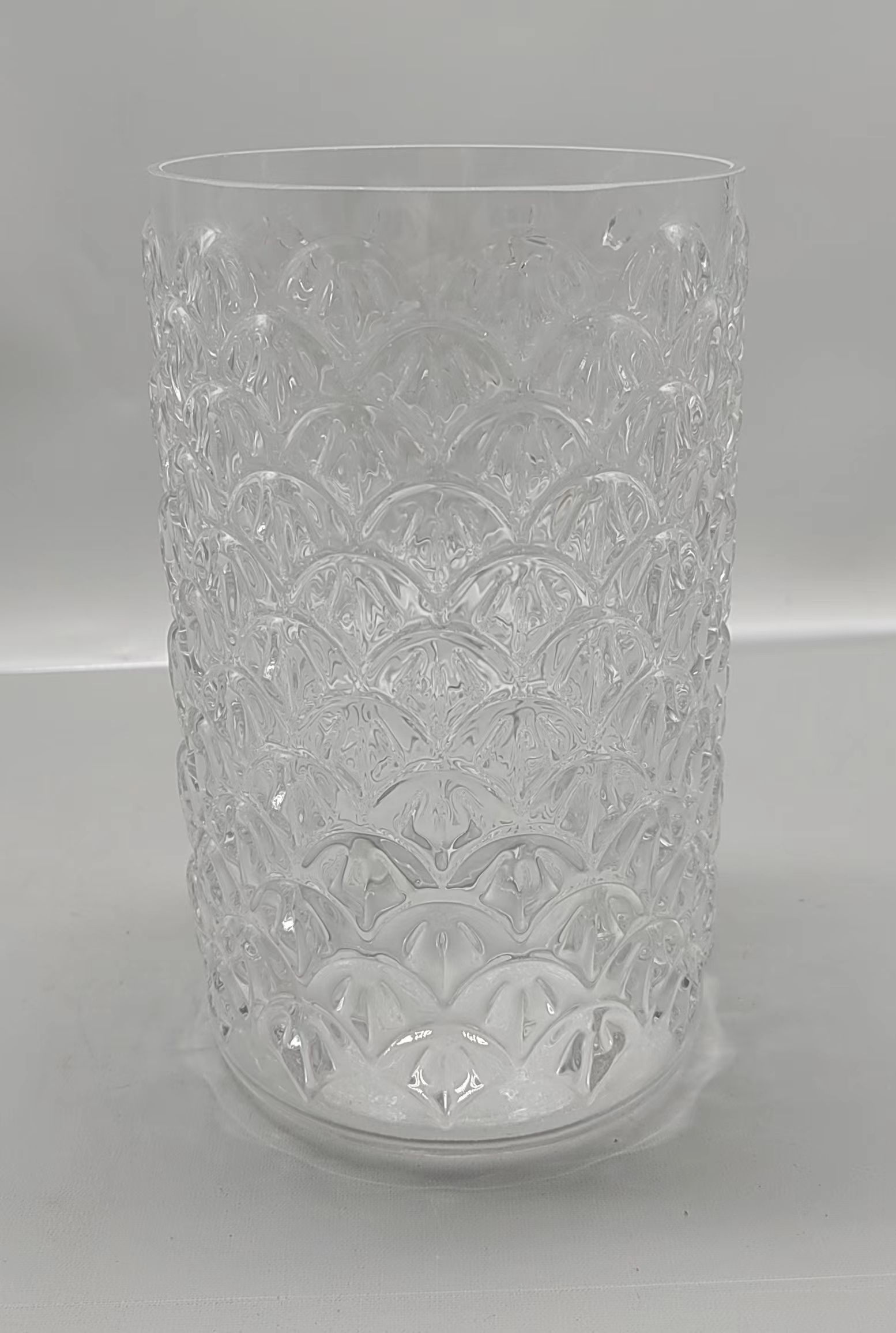 Clear glass vase made by hands