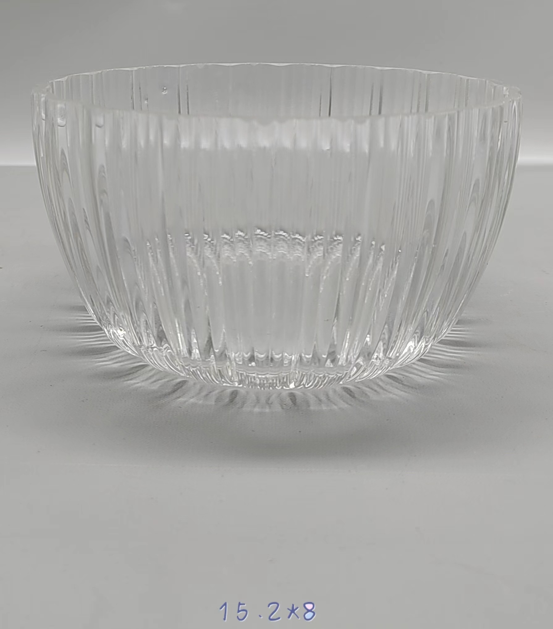 Clear glass bowl