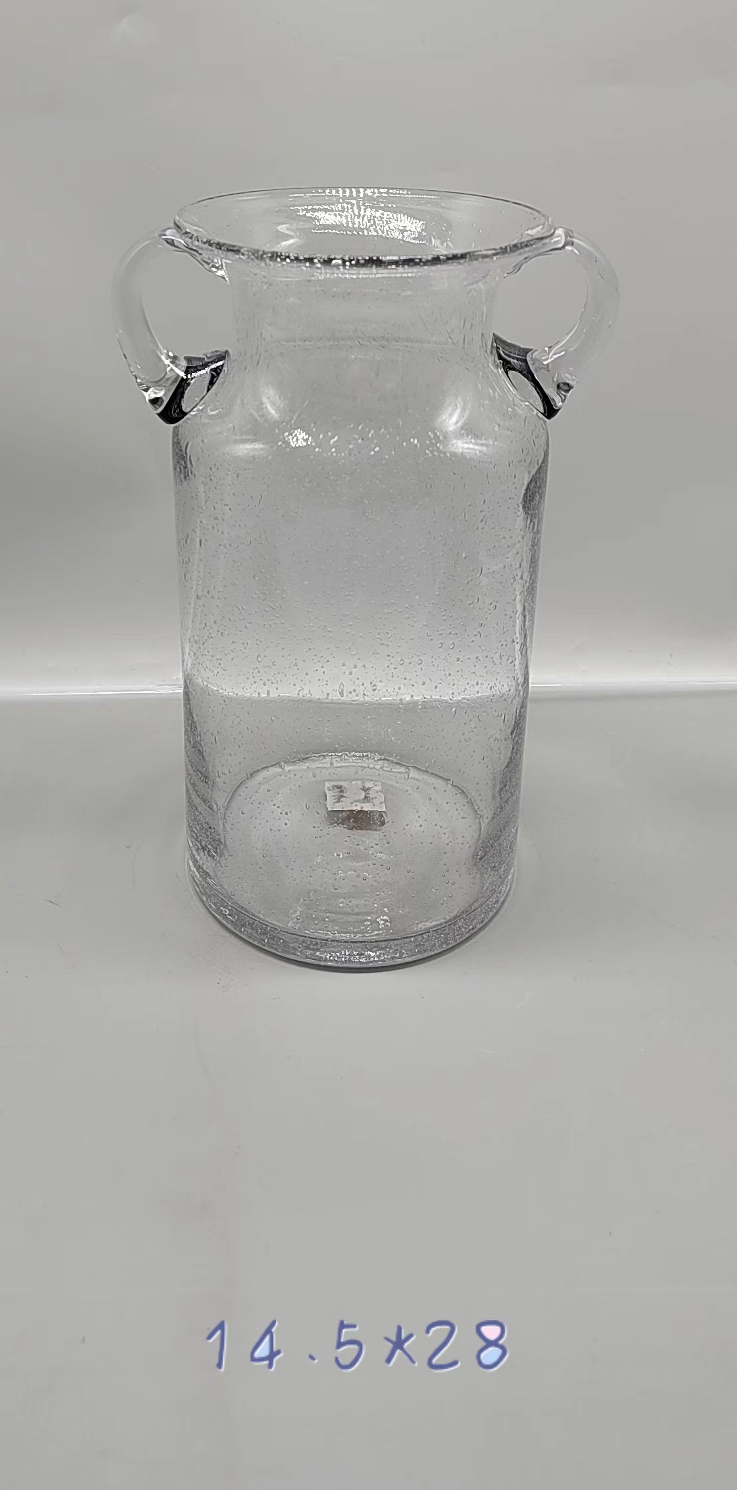 Bubble Glass vase in primary color with little ears/L