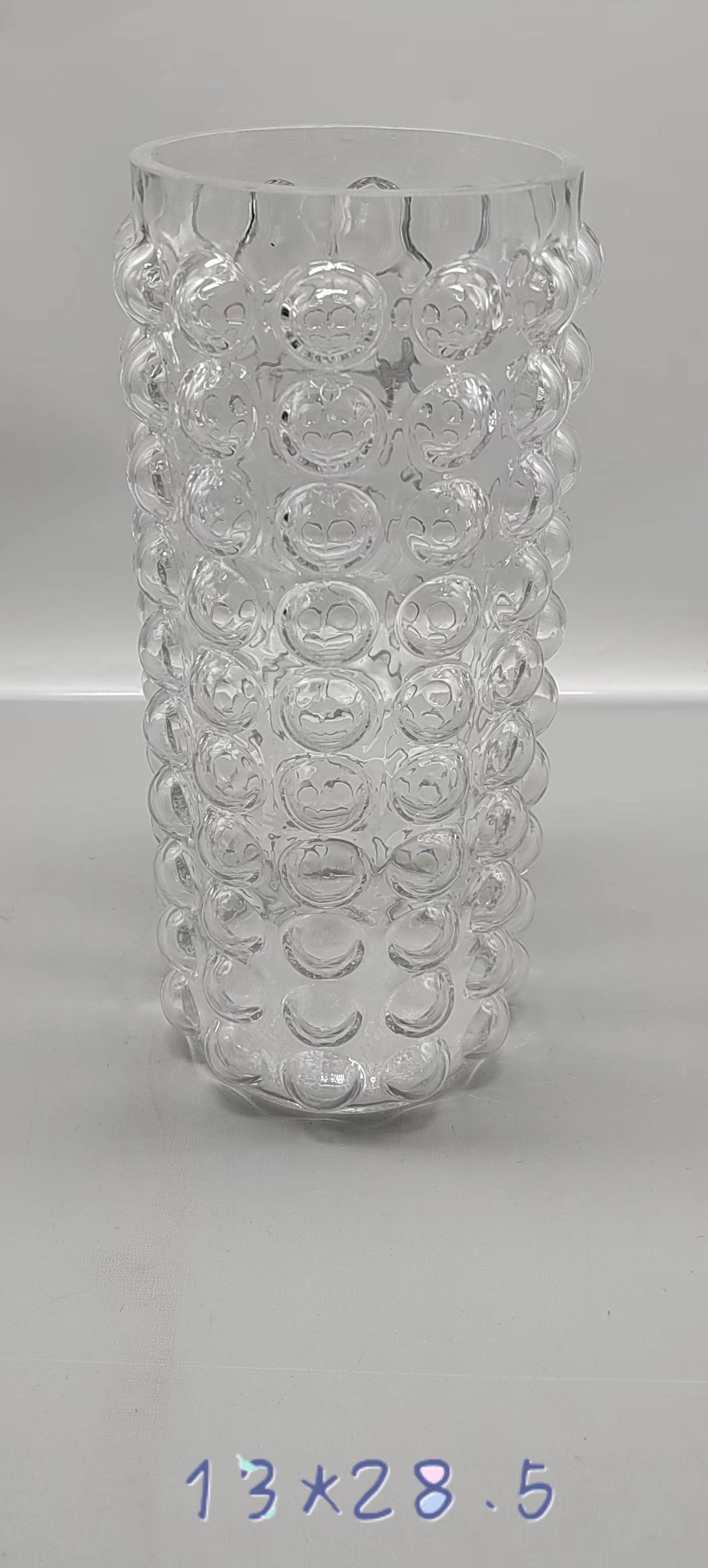 Crystal  glass vase made by hands