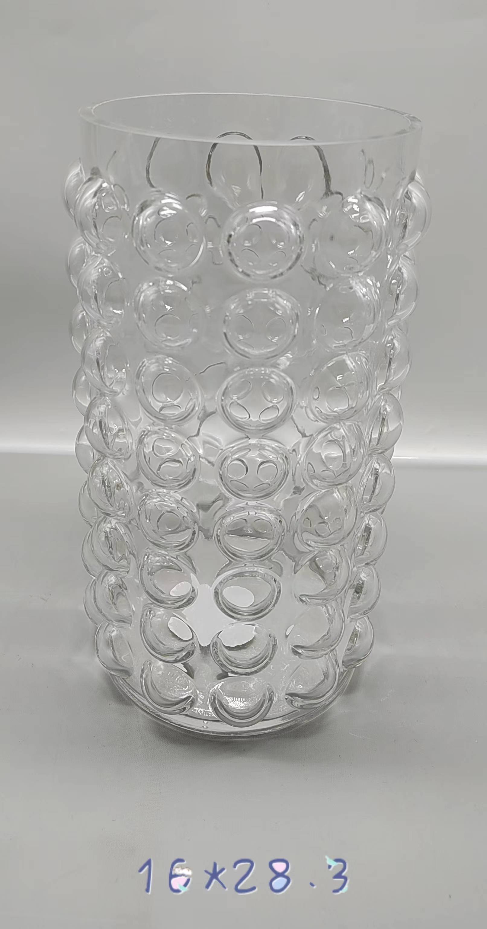 Crystal  glass vase made by hands