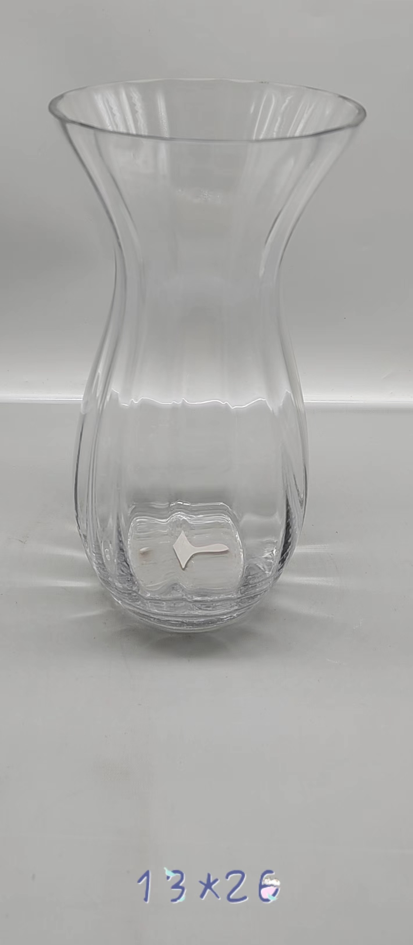 Crystal  glass vase made by hands