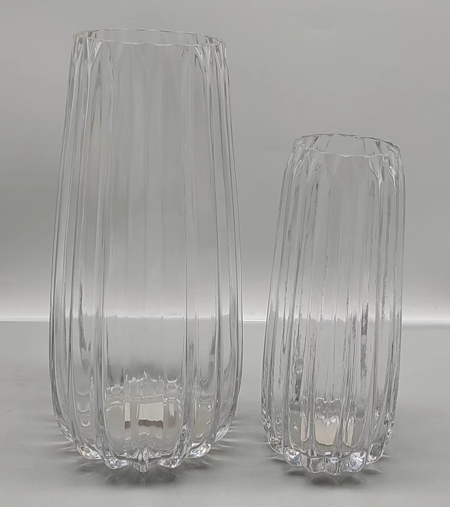 Crystal  glass vase made by hands