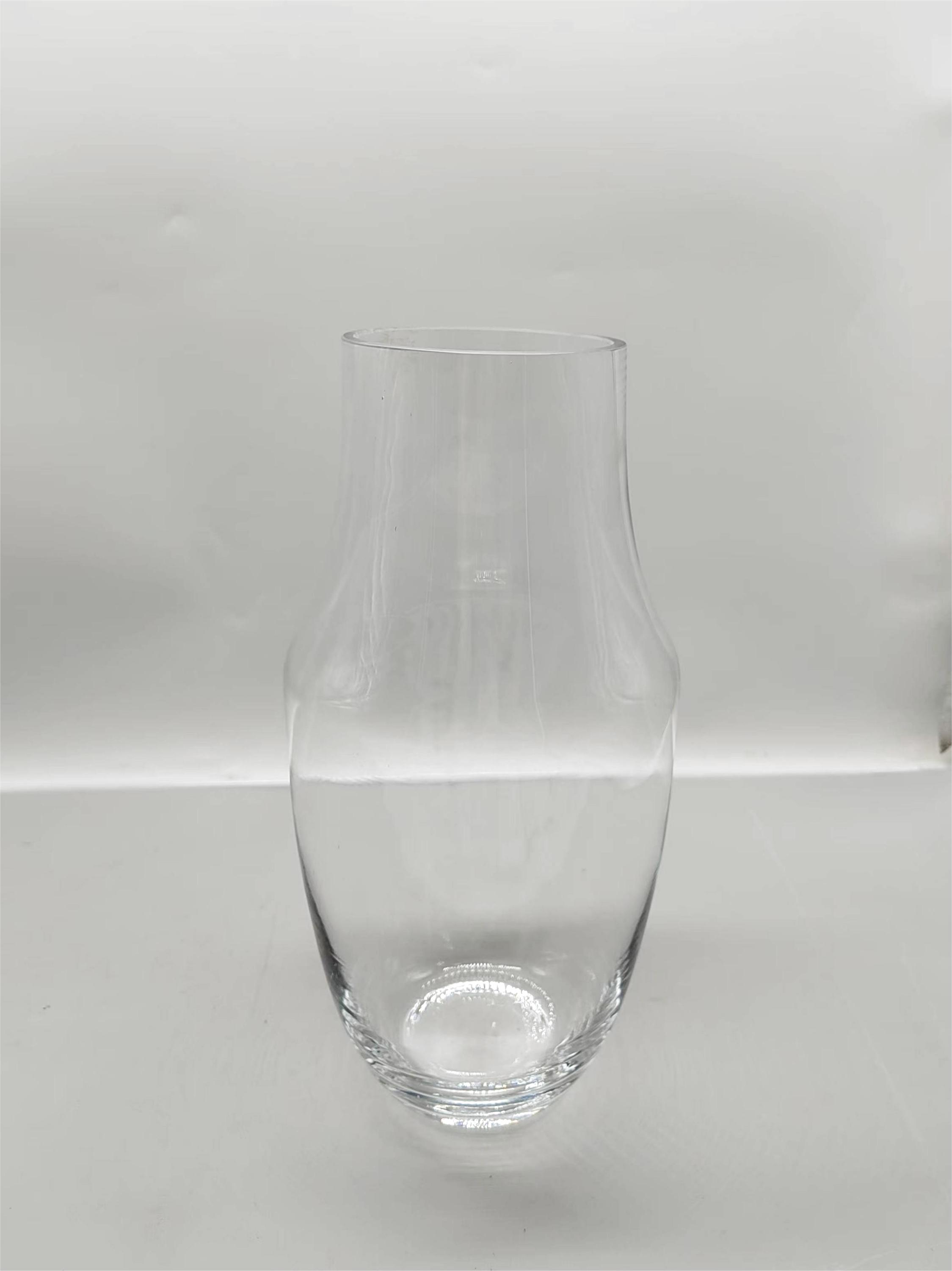 Clear glass vase made by hands