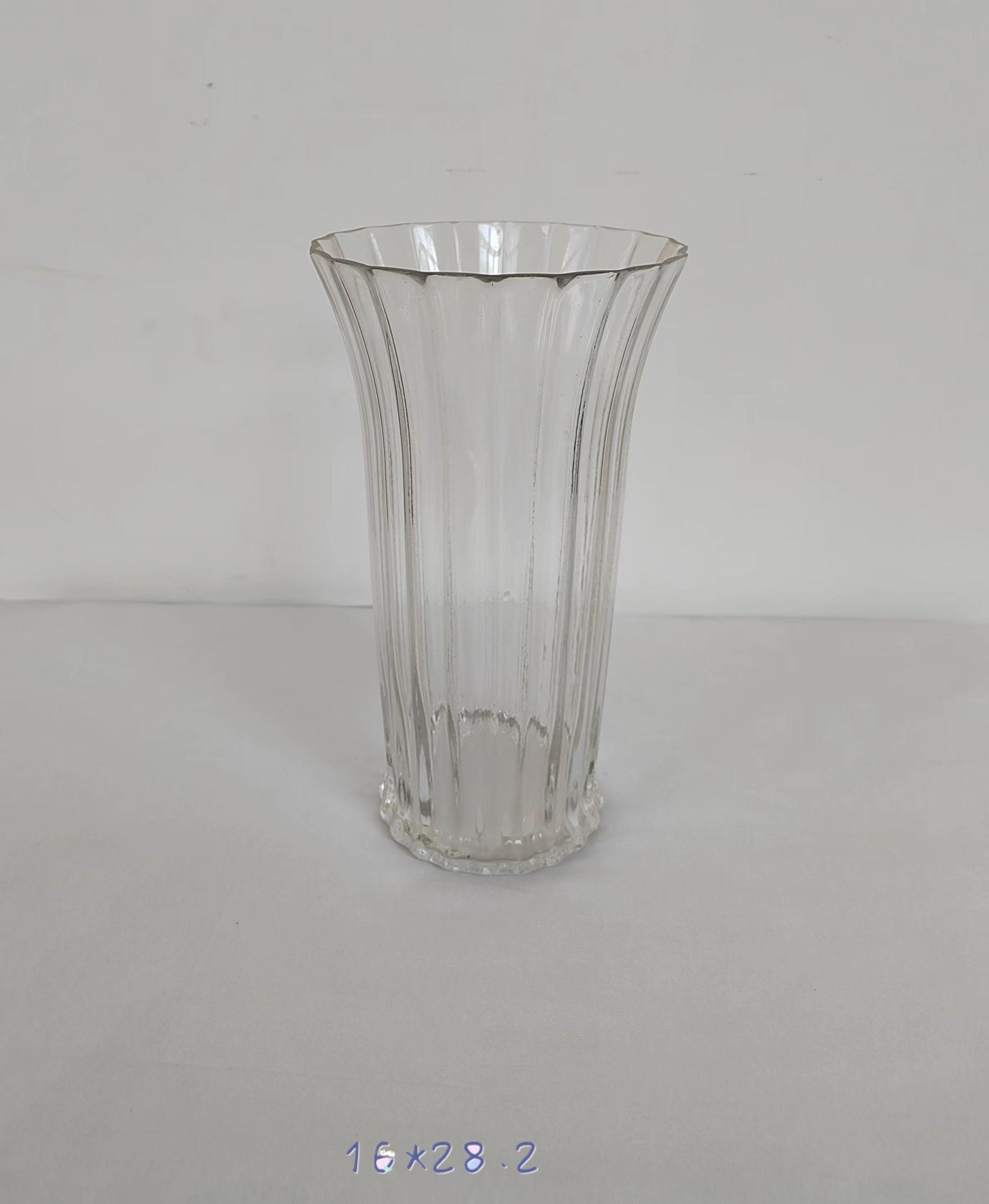 Clear glass vase made by hands