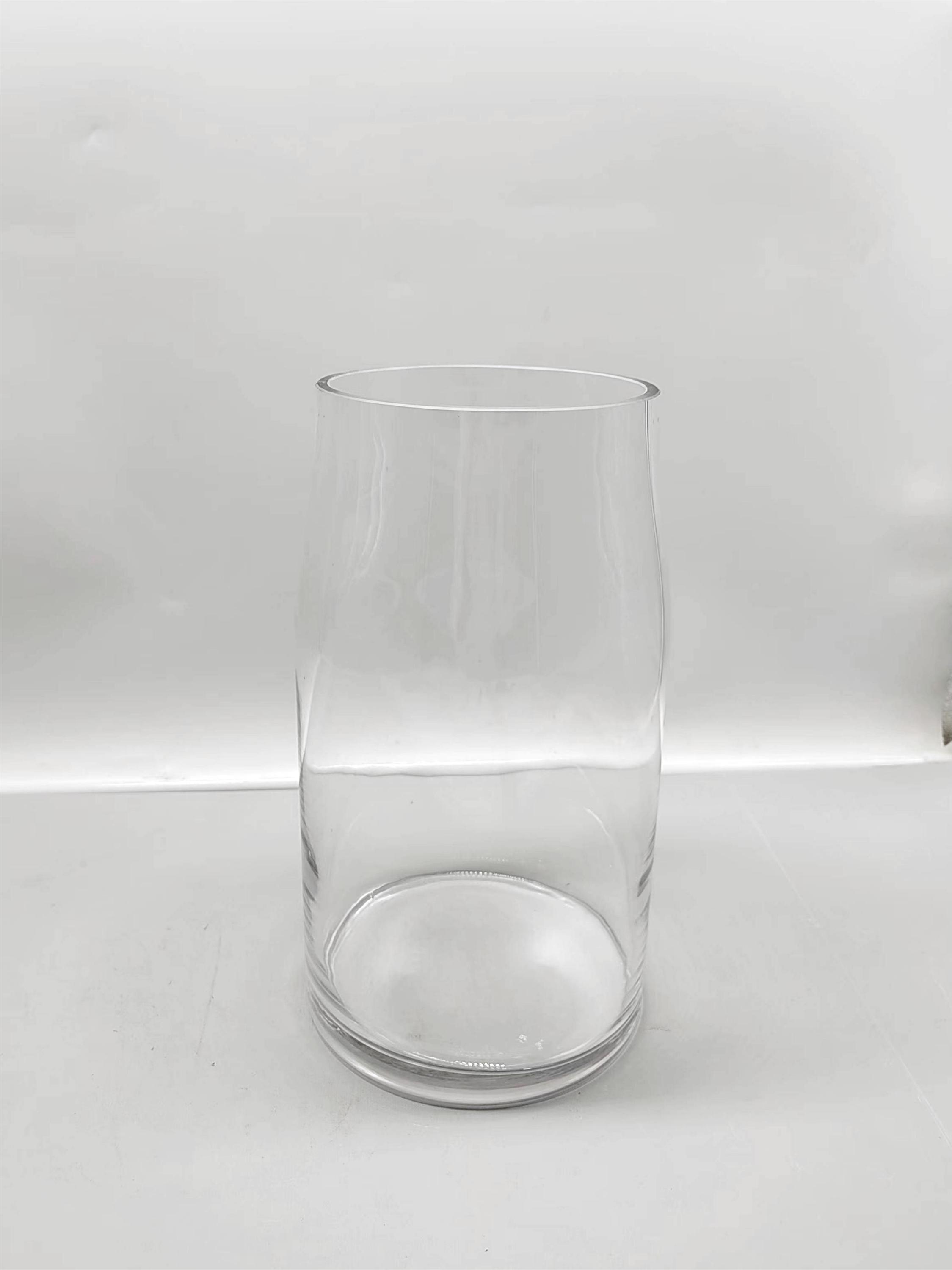 Clear glass vase made by hands
