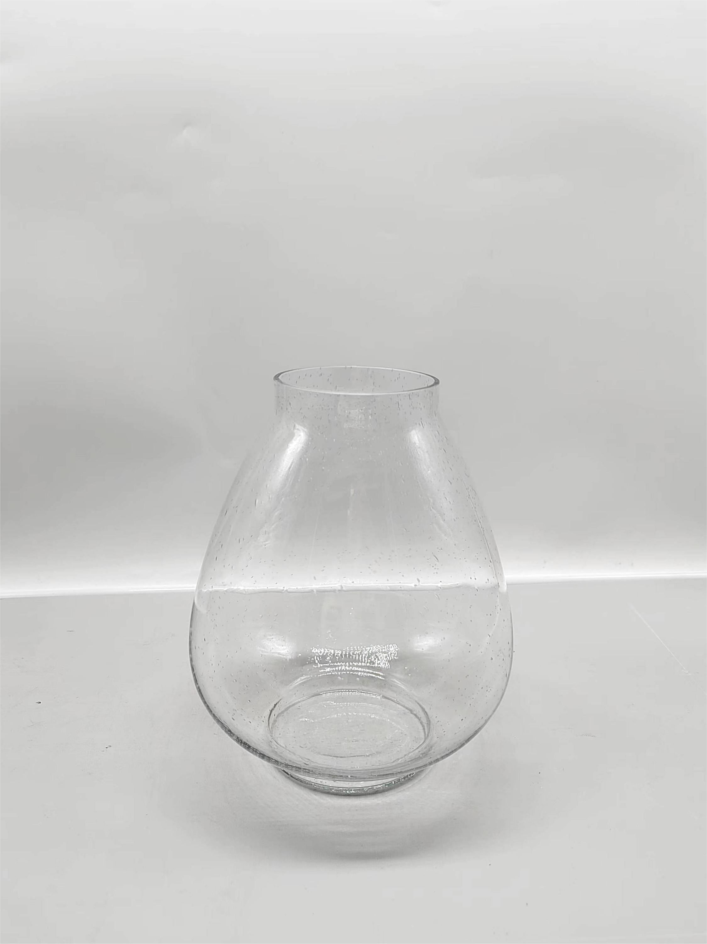 Clear glass vase with bubble