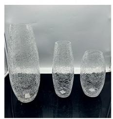 A group of Ice crack Glass vase 