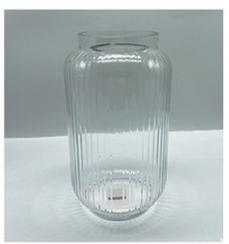 Clear glass vase made by hands