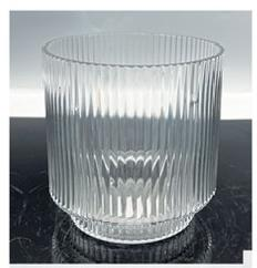Clear glass candle holder