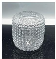 Clear glass vase with dot made-hand