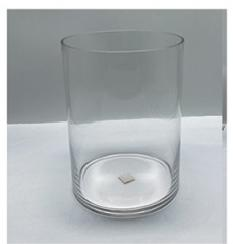 Clear glass cylinder made-hand 