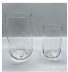 A group of clear glass vase made-hand