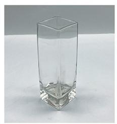 Clear glass square cylinder made-hand