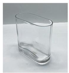 Clear glass oval cylinder 