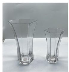 A group of clear glass vase made-hand