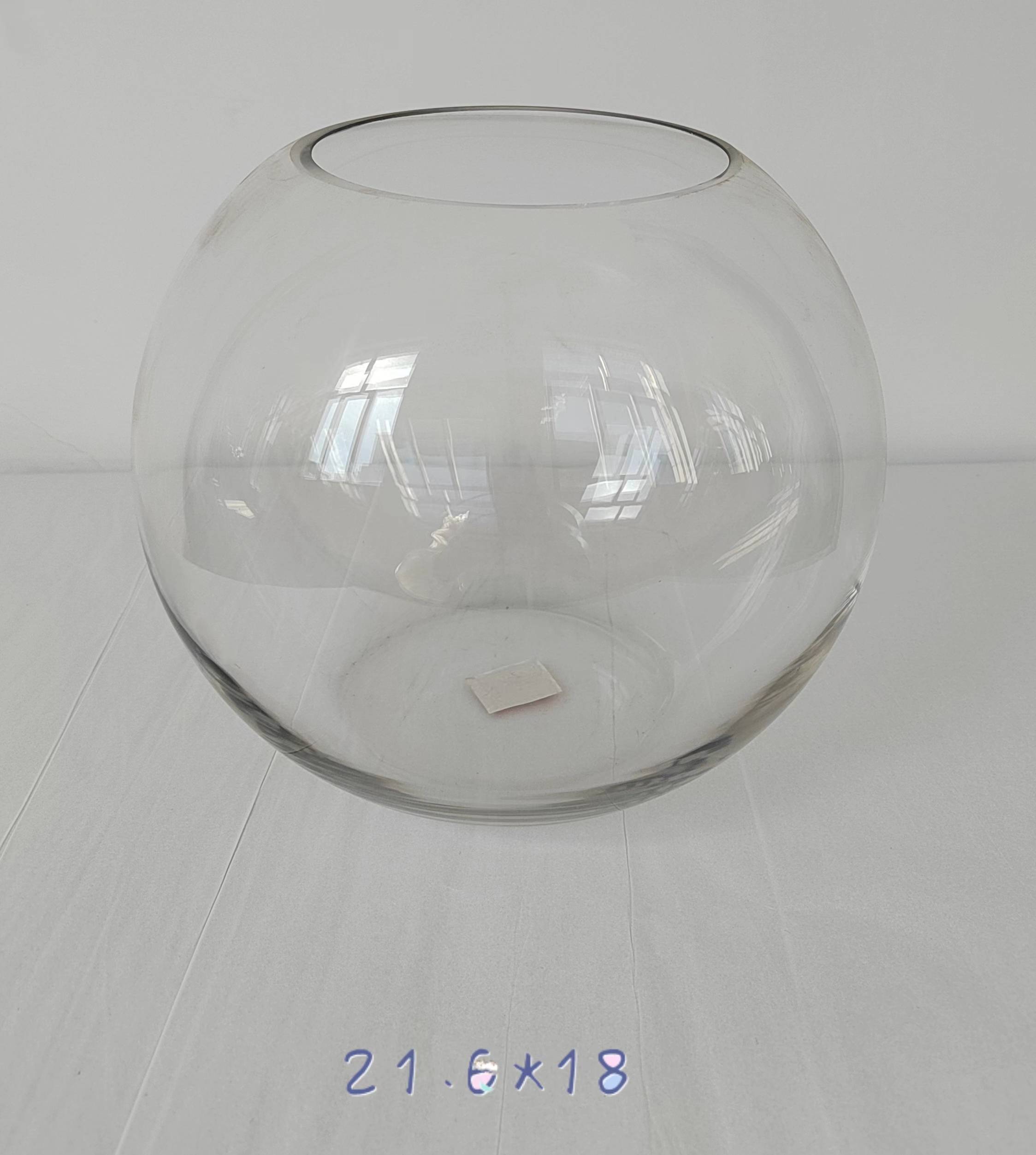 Clear glass ball hand-made
