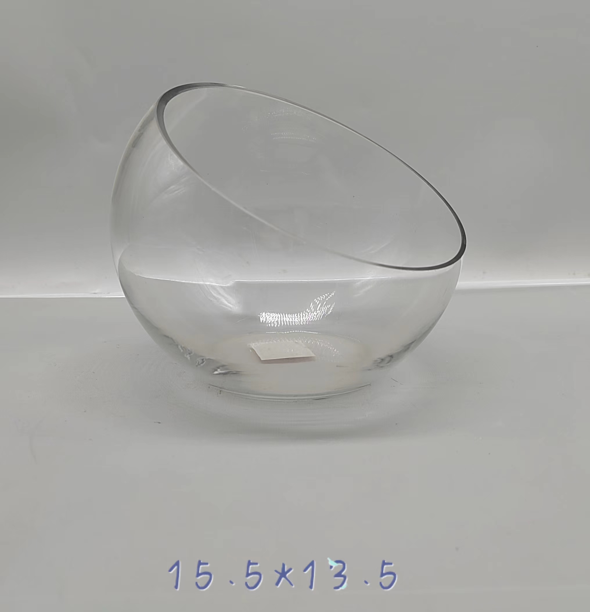 Clear glass candle holder