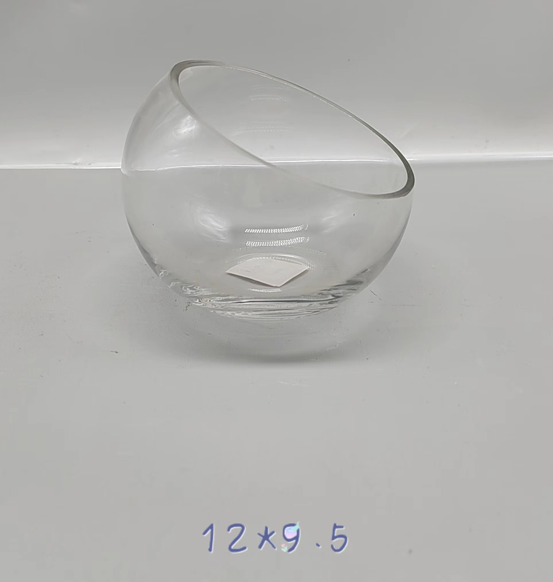 Clear glass candle holder