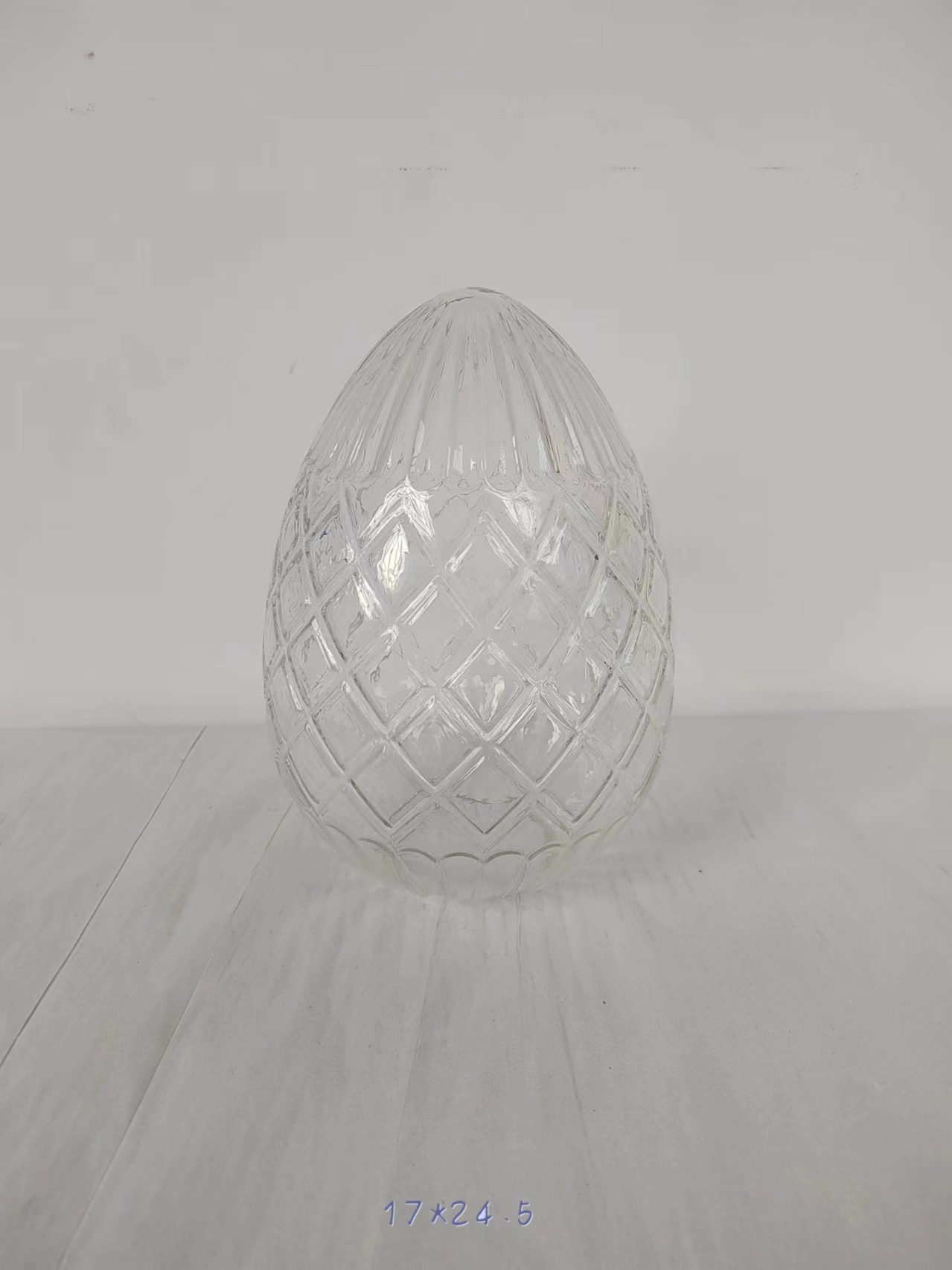 Clear Glass  Easter egg hand-made
