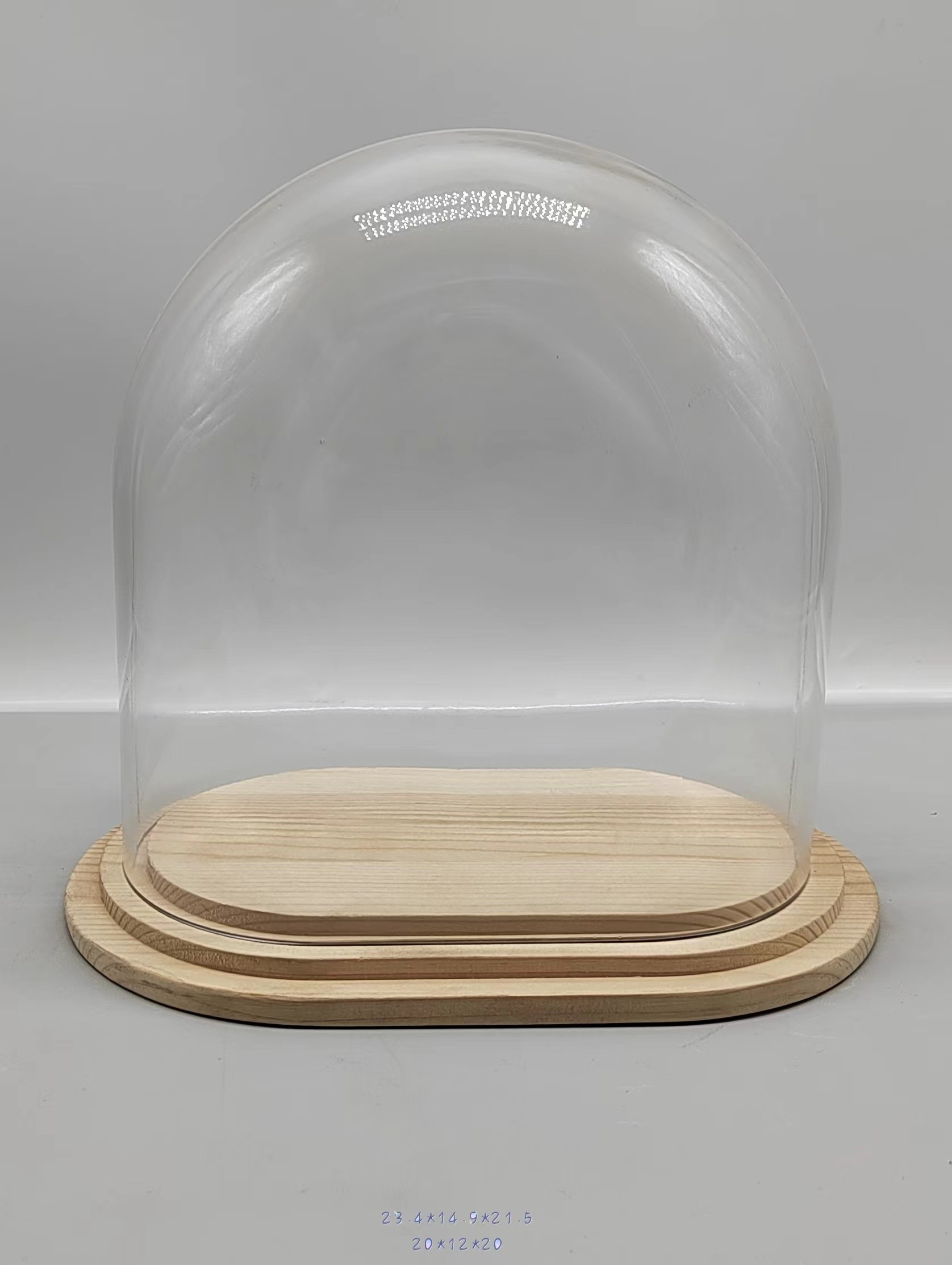 Clear glass jar with wooden ball/S