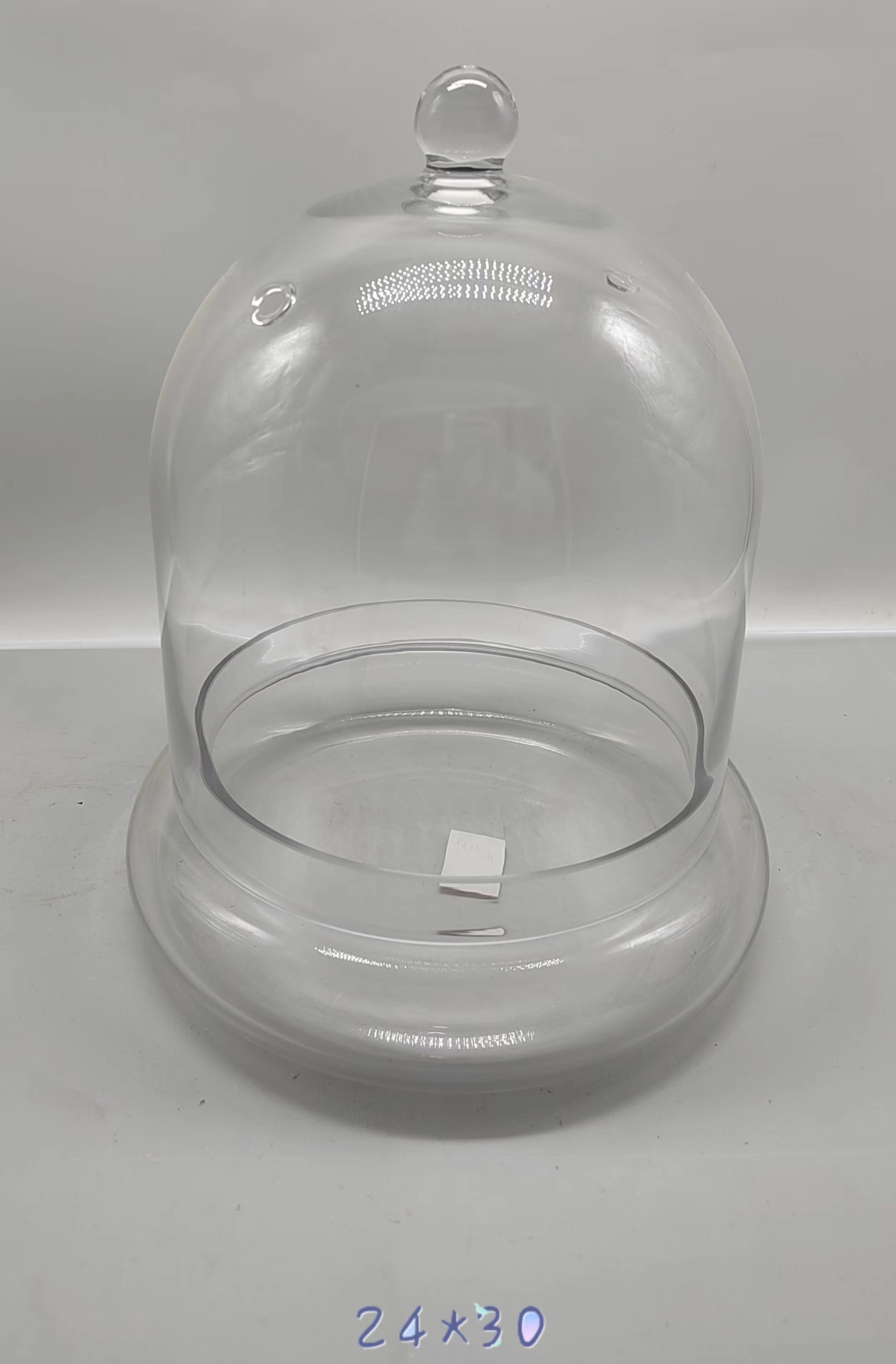Clear Glass candy  jar made by hands-L