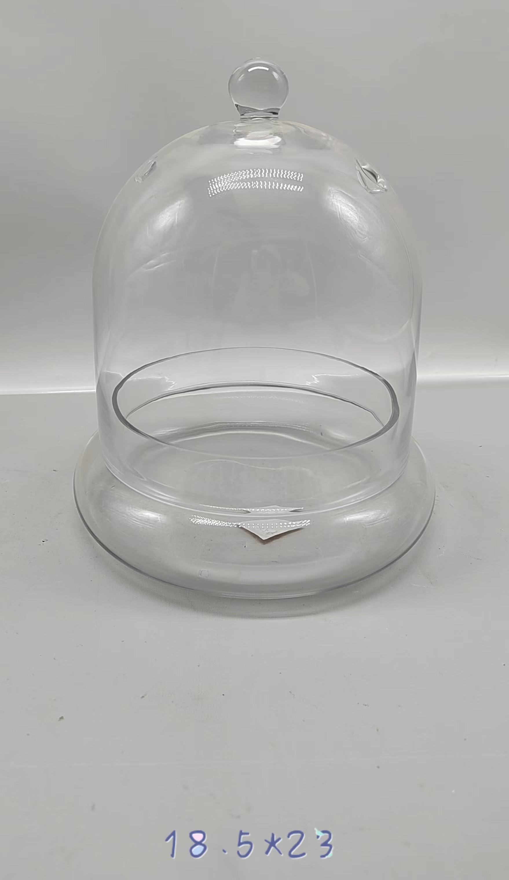 Clear Glass candy  jar made by hands/M
