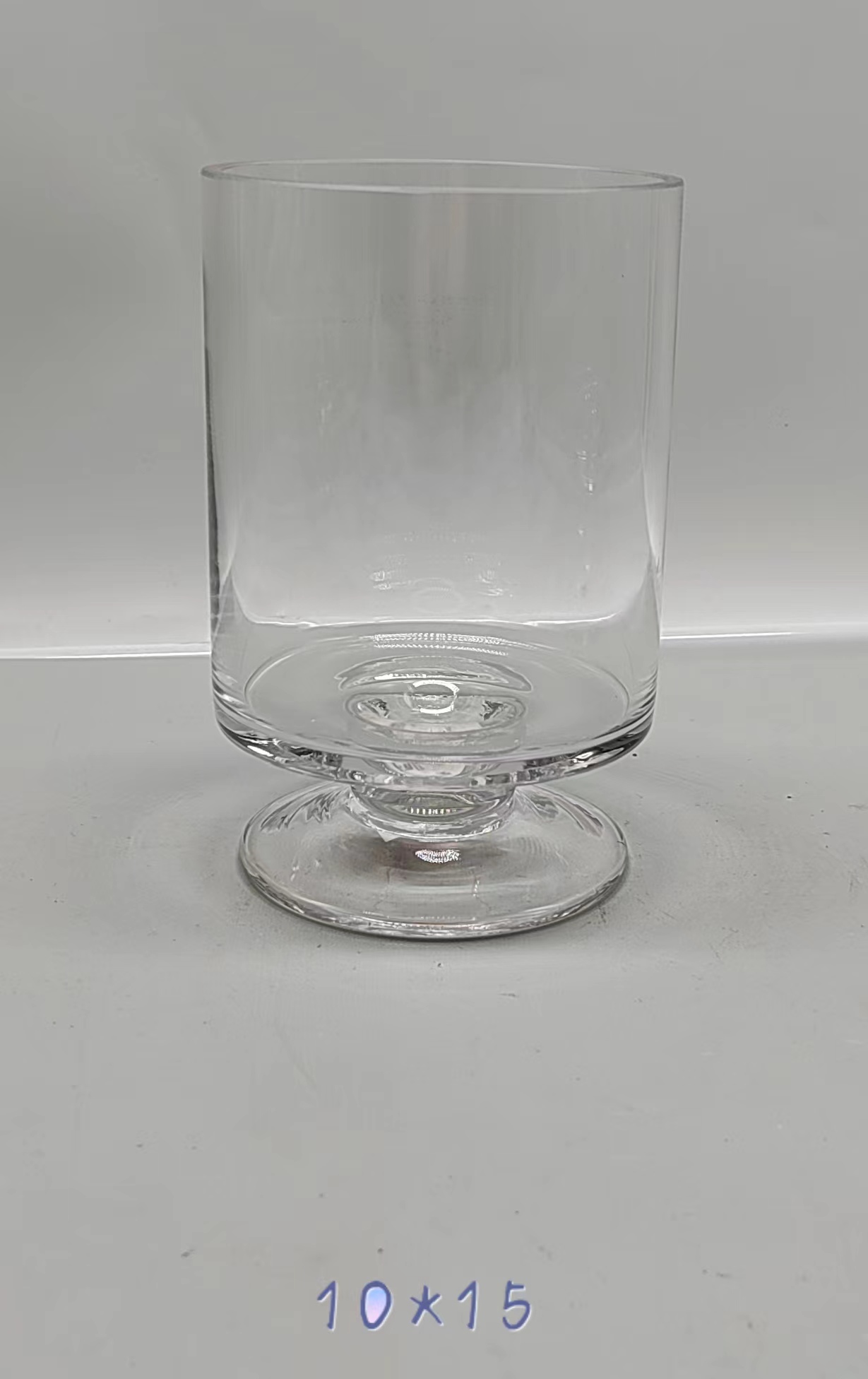 Clear Glass  jar made by hands
