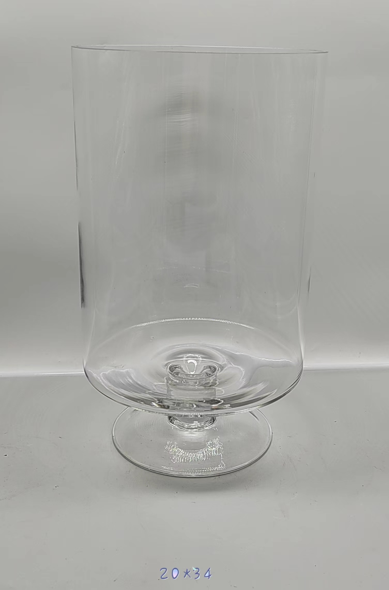 Clear Glass candy  jar made by hands