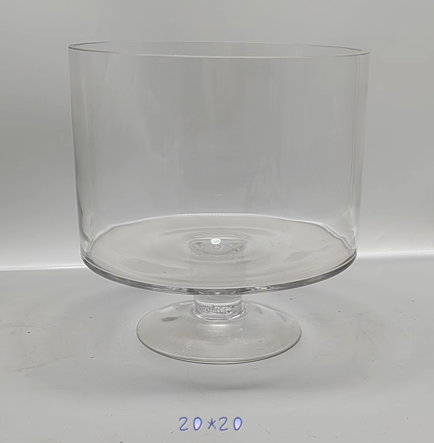 Clear Glass candy  jar made by hands