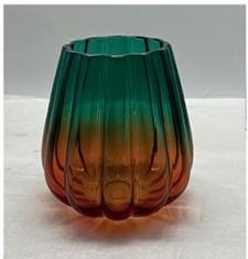 Glass vase spray color hand-made