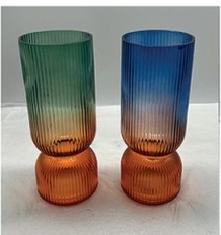 Glass vase spray color hand-made