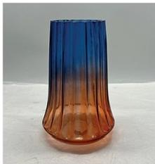 Glass vase spray color hand-made