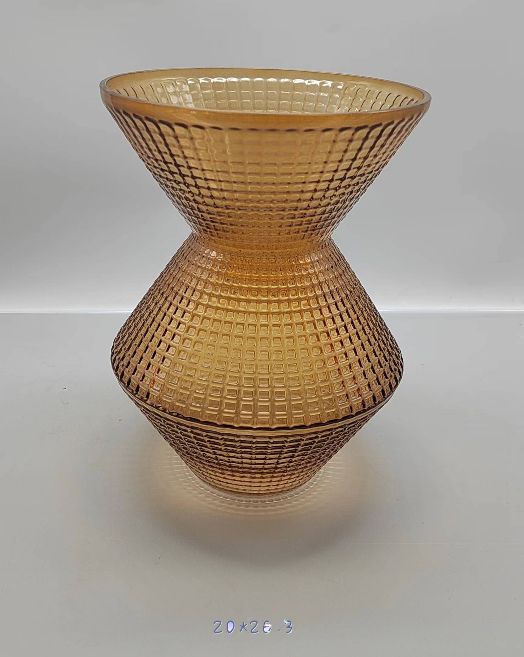 Glass vase spray color hand-made