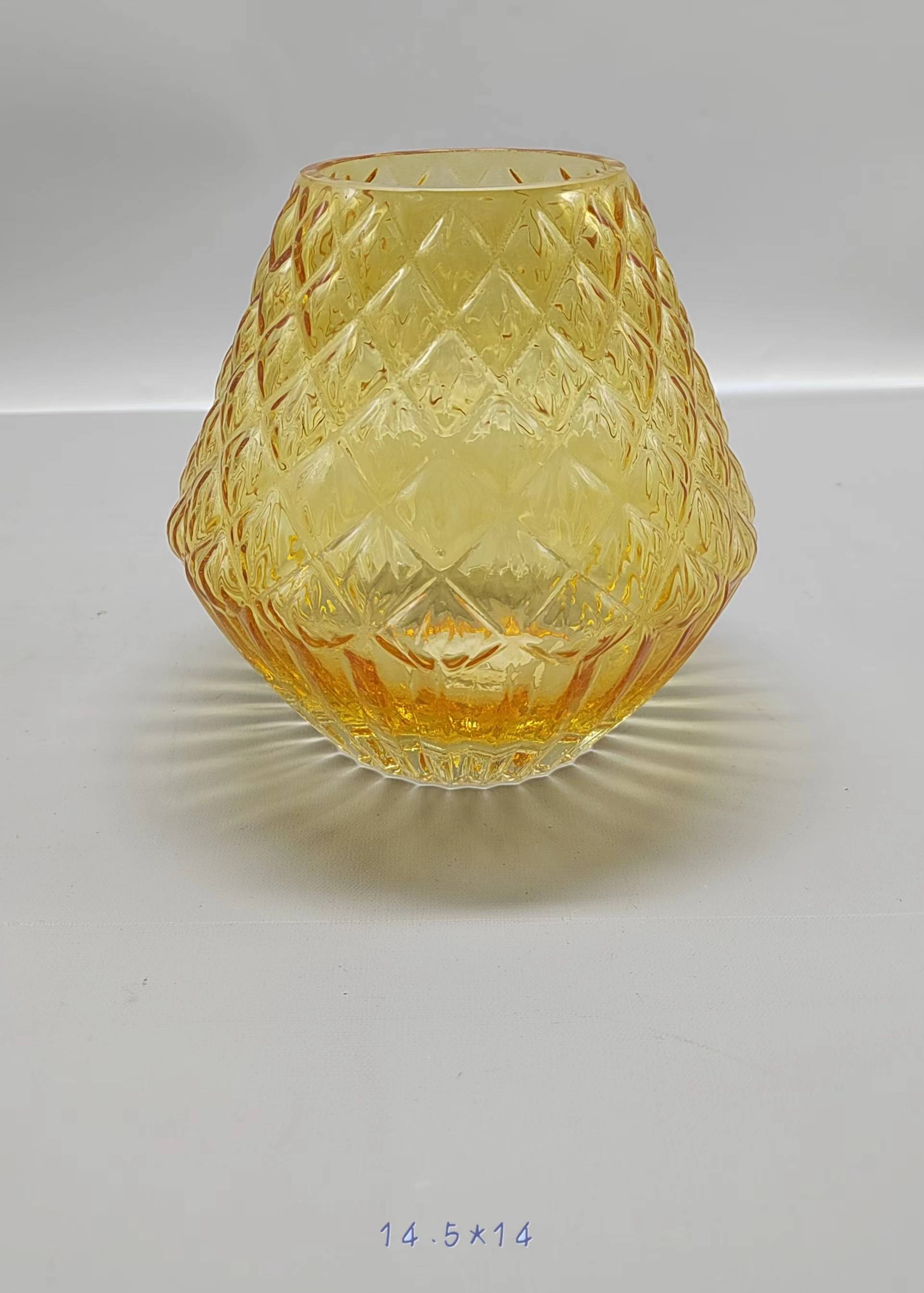 Glass vase spray color hand-made