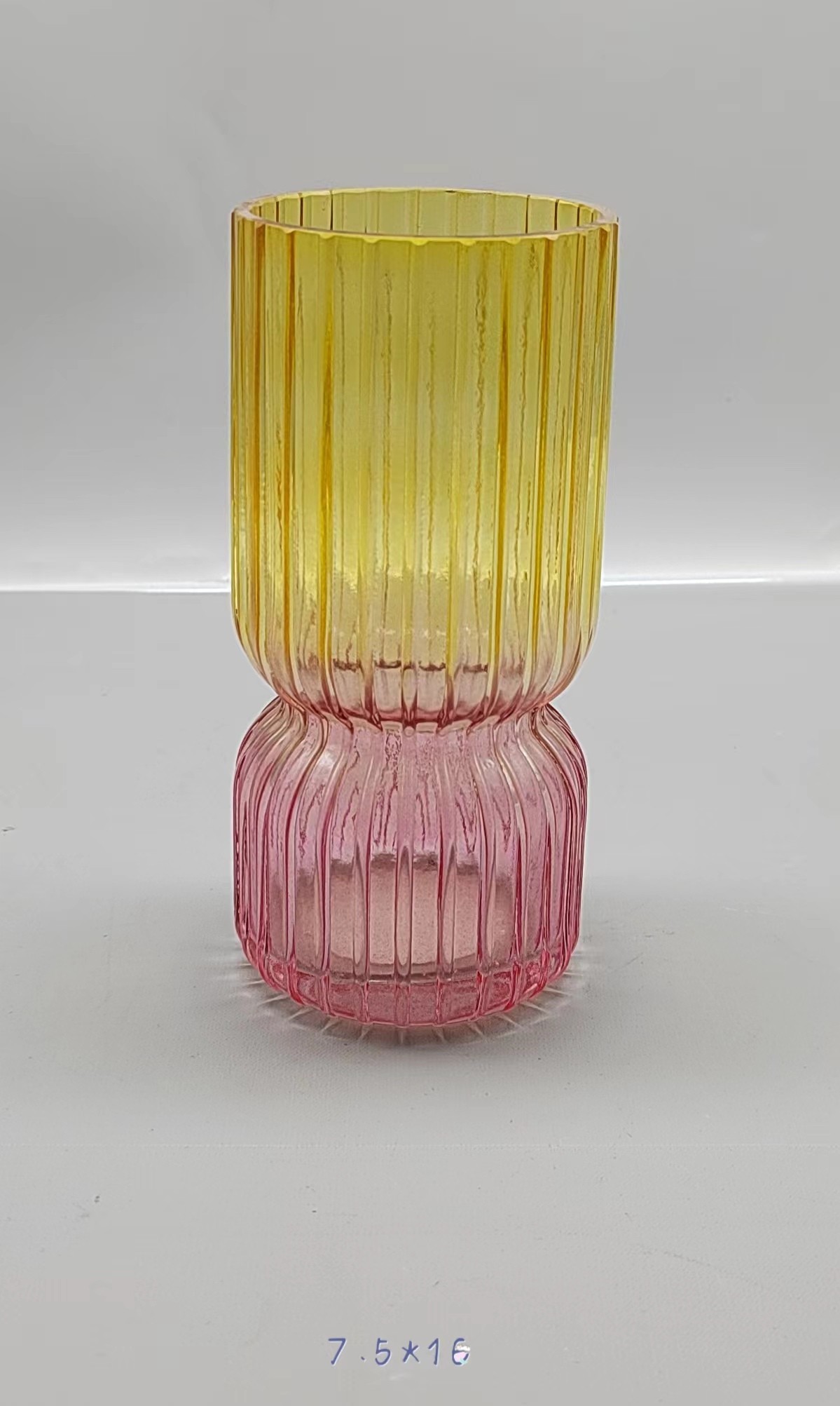Glass vase spray color hand-made
