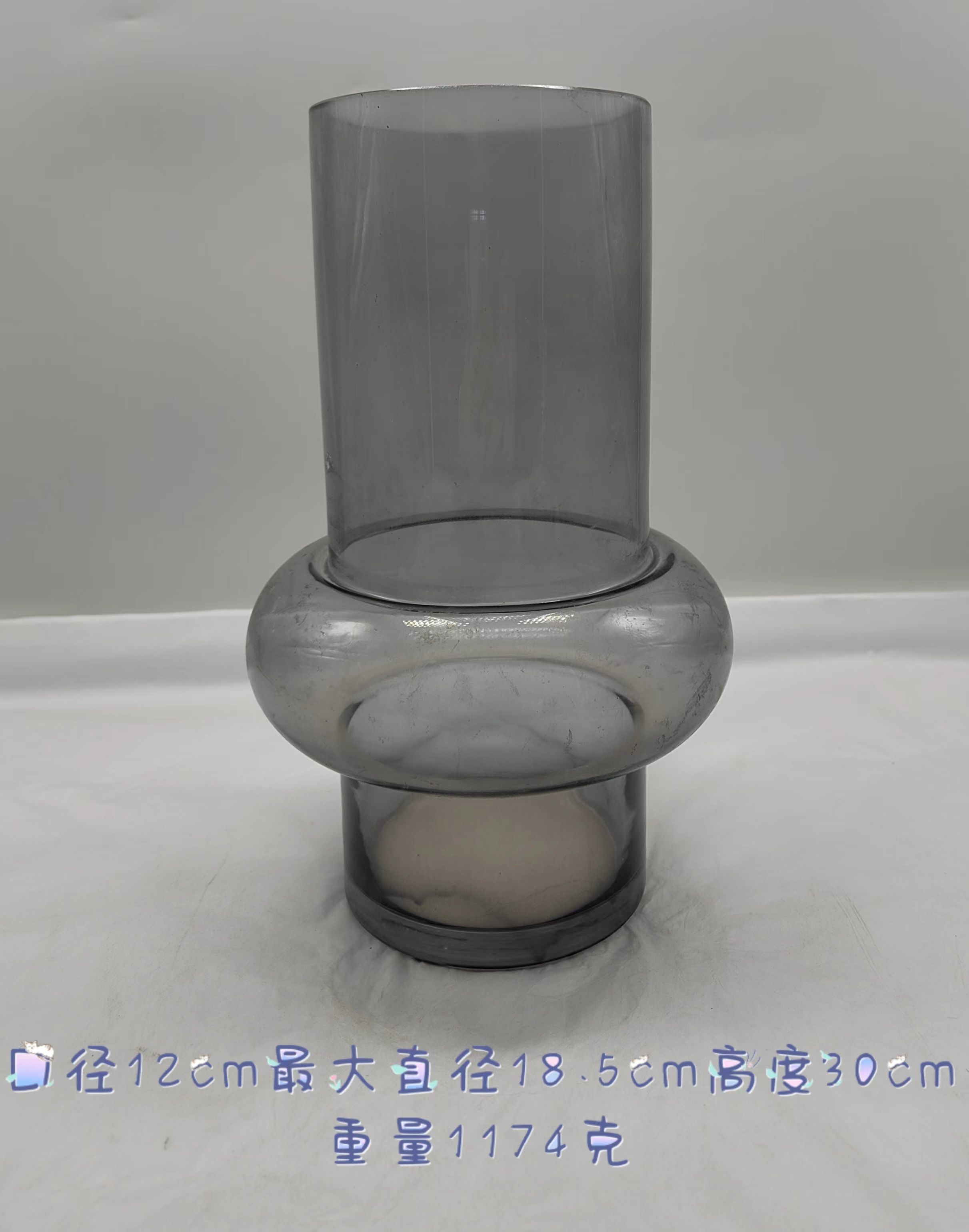 Glass vase spray color hand-made