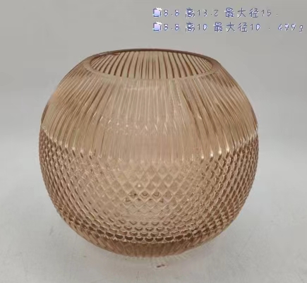 Glass vase spray color hand-made