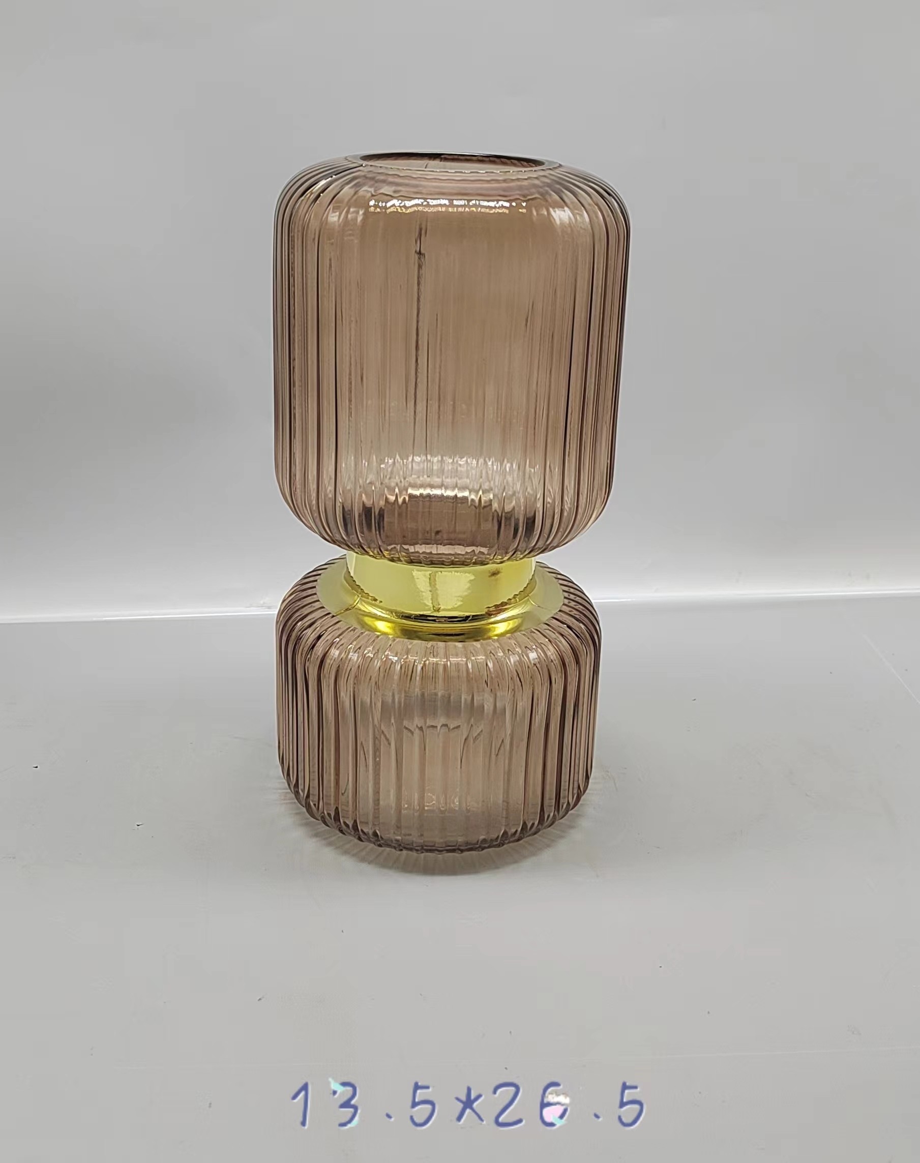 Glass vase spray color hand-made
