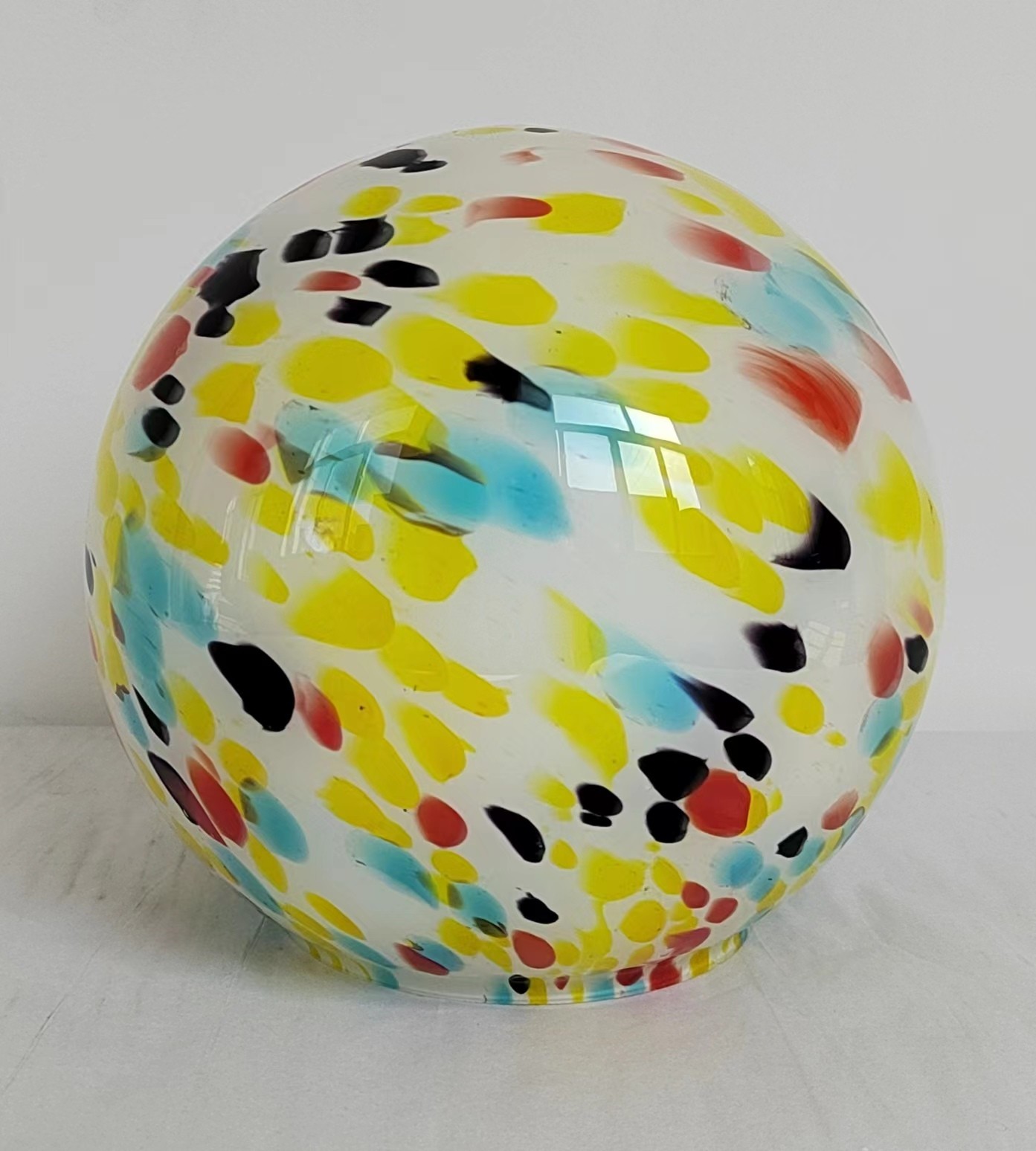 Colorful glass garden ball