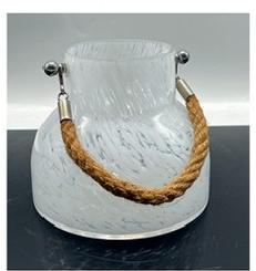 Clorful glass candle holder with handle