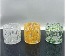 Colorful -Glass  candle holder