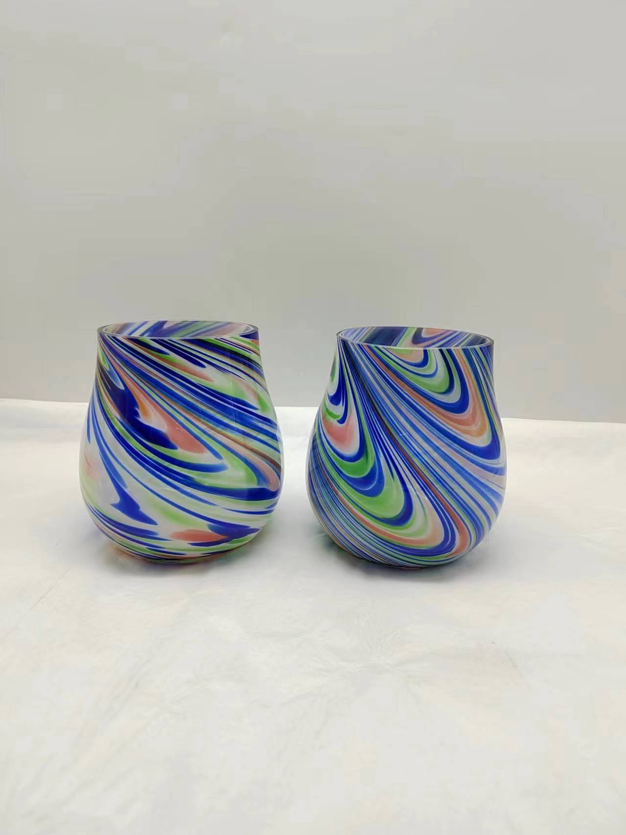 Colorful glass vase large/small