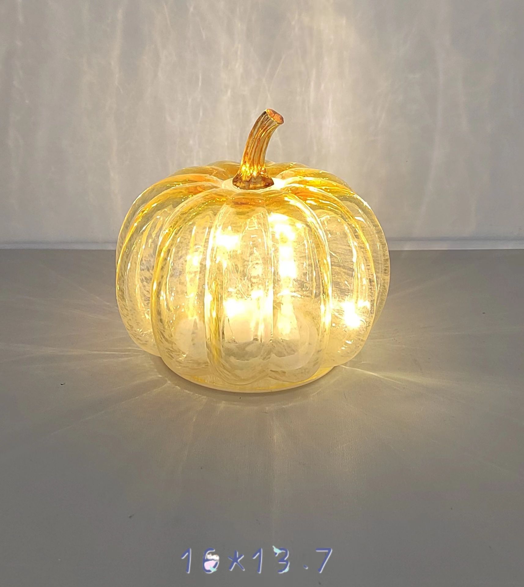 Glass pumpkin  for Halloween spray color with light
